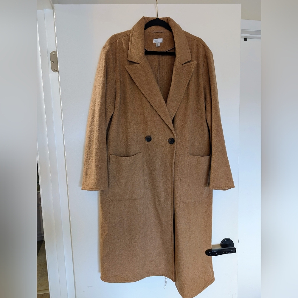 Zara Camel Wool Trench Coat